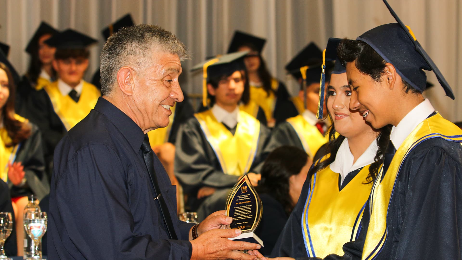 Students celebrating academic achievements